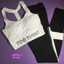 将图片加载到图库查看器,"Too Turnt" Sports Bra (WHITE)