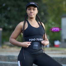 Load image into Gallery viewer, &quot;Too Turnt&quot; Sports Bra (BLACK)
